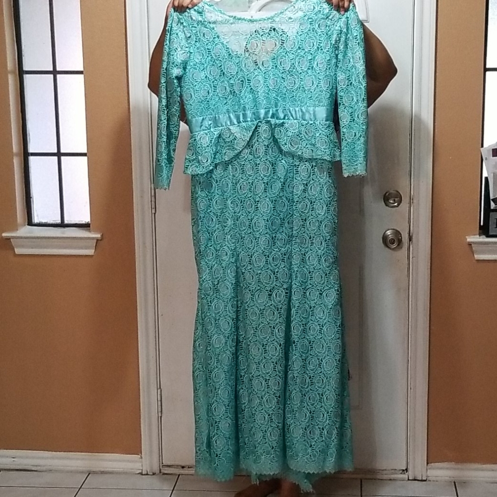 Teal Ankara dress